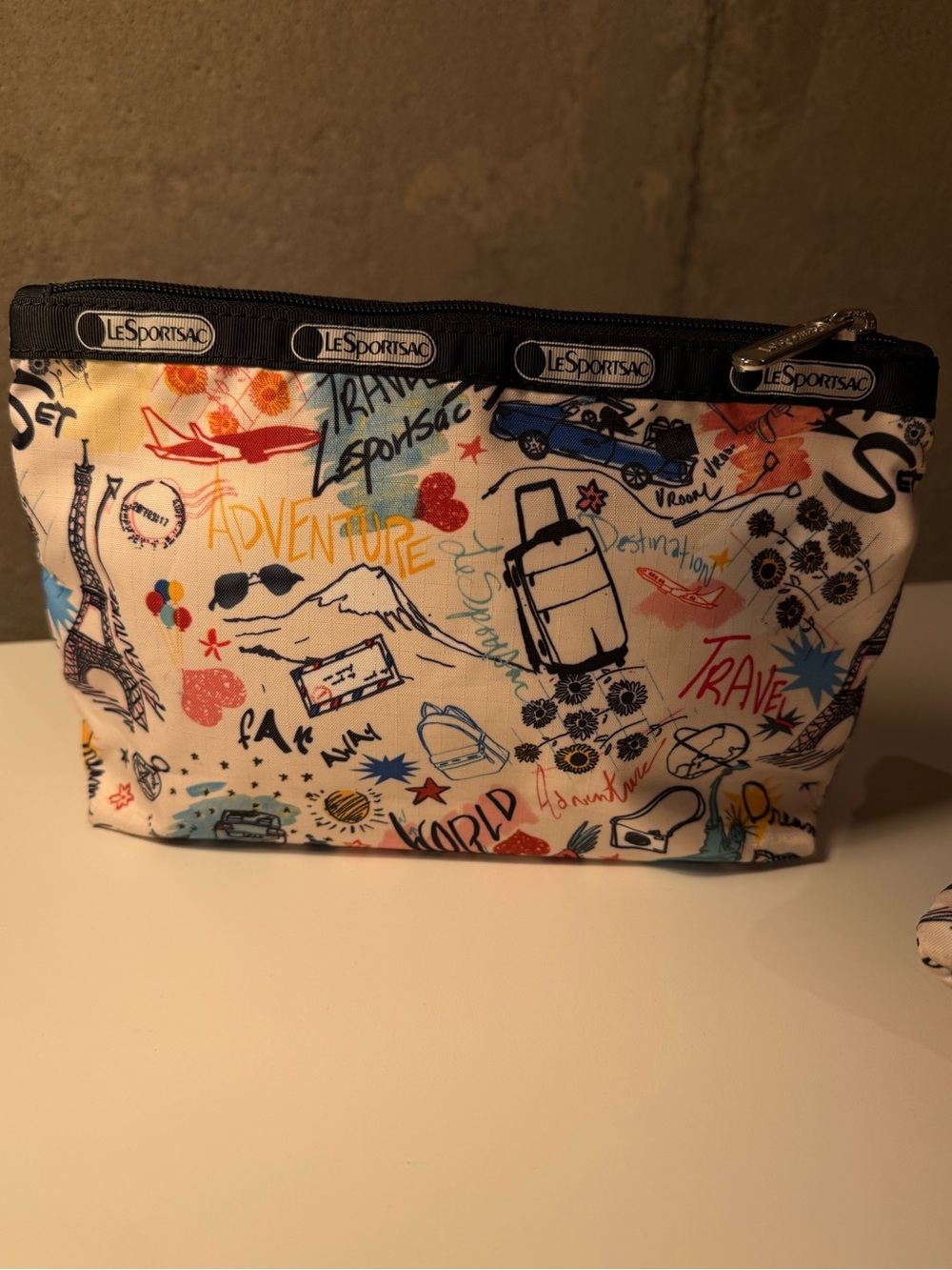 LeSportsac White Multi-Color Printed Cosmetic Cases - set of 2 - Picture 4 of 6